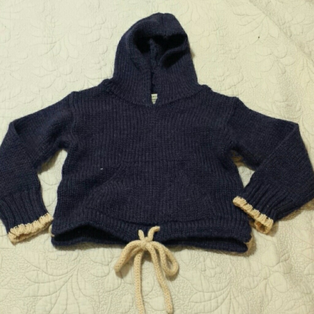 Boy's Navy Blue Sweater with Hood